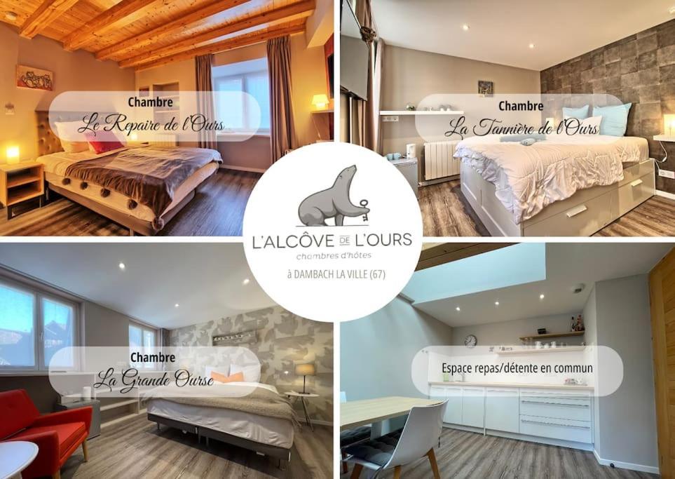 Le Repaire De L'Ours - L'Alcove De L'Ours - Chambre Cosy 2 Pers Дамбах-ла-Виль Экстерьер фото